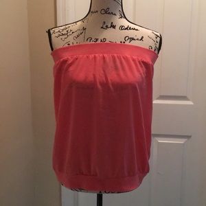 Strapless sheer top